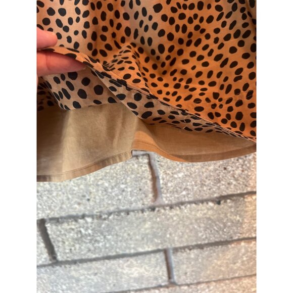 J.Crew Polka Dot Ruffle Sleeve Brown & Black Blouse Womens M - Picture 6 of 8